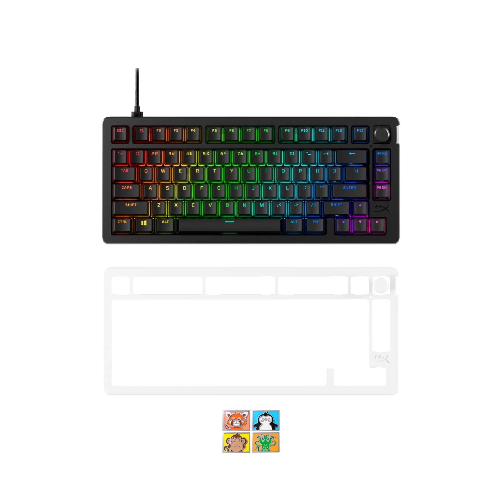HyperX Bundle - Alloy Rise 75 + Top Plate + Badge Pack - Image 13