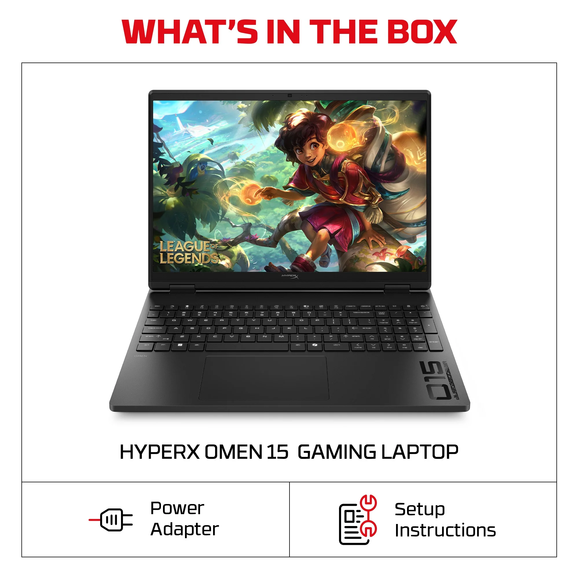 HyperX OMEN 15 inch Gaming Laptop PC 15-ga0002na, Windows 11 Home, 15.3", Intel® Core™ i7, 16GB RAM, 1TB SSD, NVIDIA® GeForce RTX™ 5060, 2.5K, Shadow black - Image 7