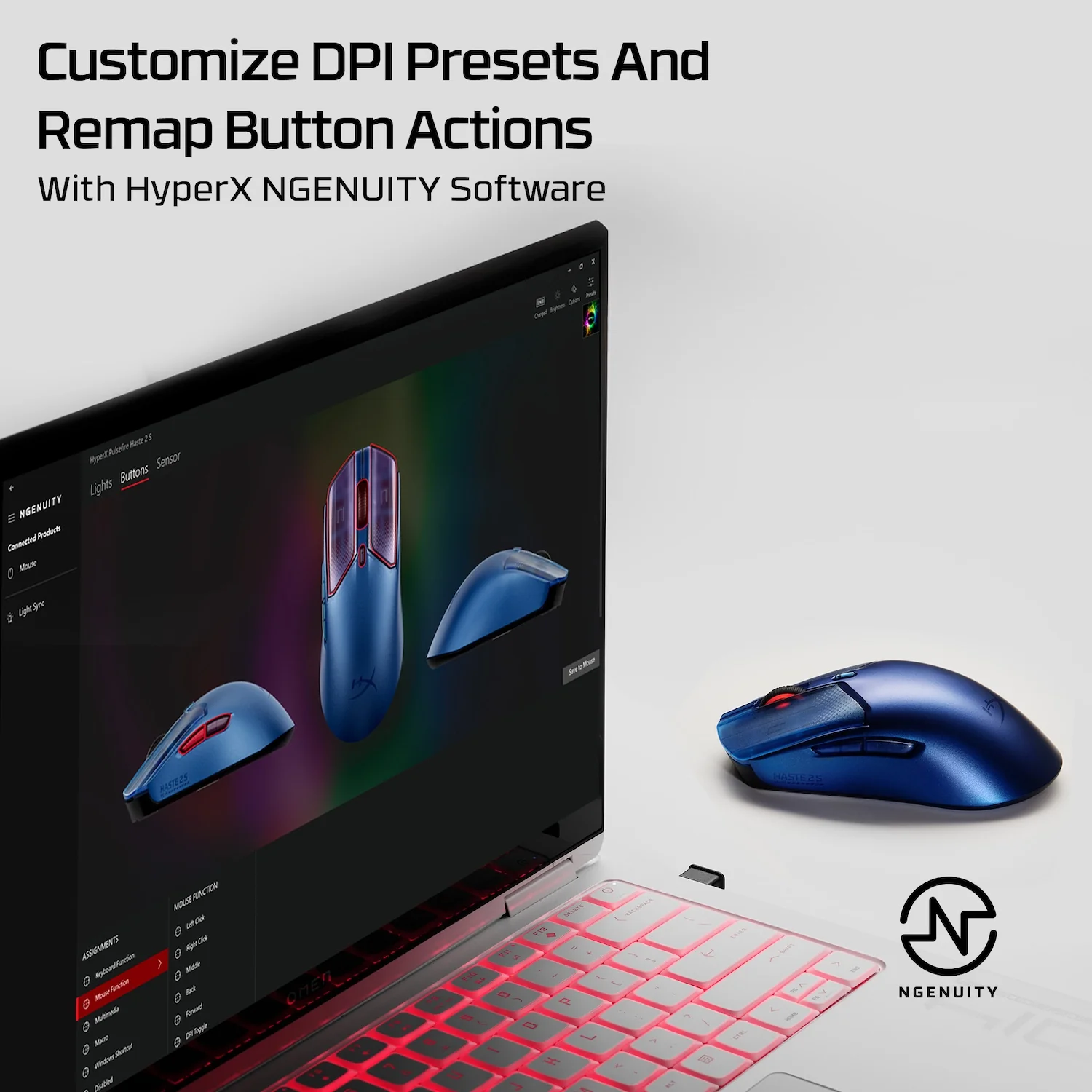 HyperX Pulsefire Haste 2 S – Wireless Gaming Mouse - Image 9