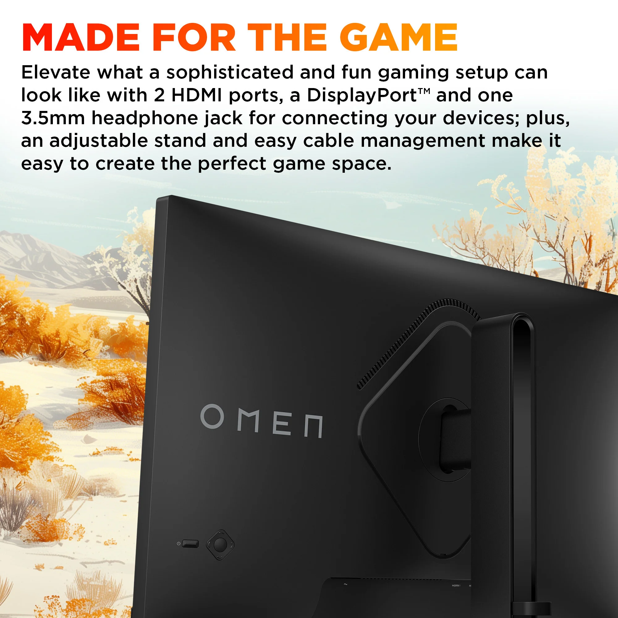 OMEN 27 inch FHD 180Hz Gaming Monitor - OMEN 27 G2, 180 Hz, 95% Display P3, IPS; LCD, No integrated camera, HP Eye Ease (Eyesafe® certified) - Image 4