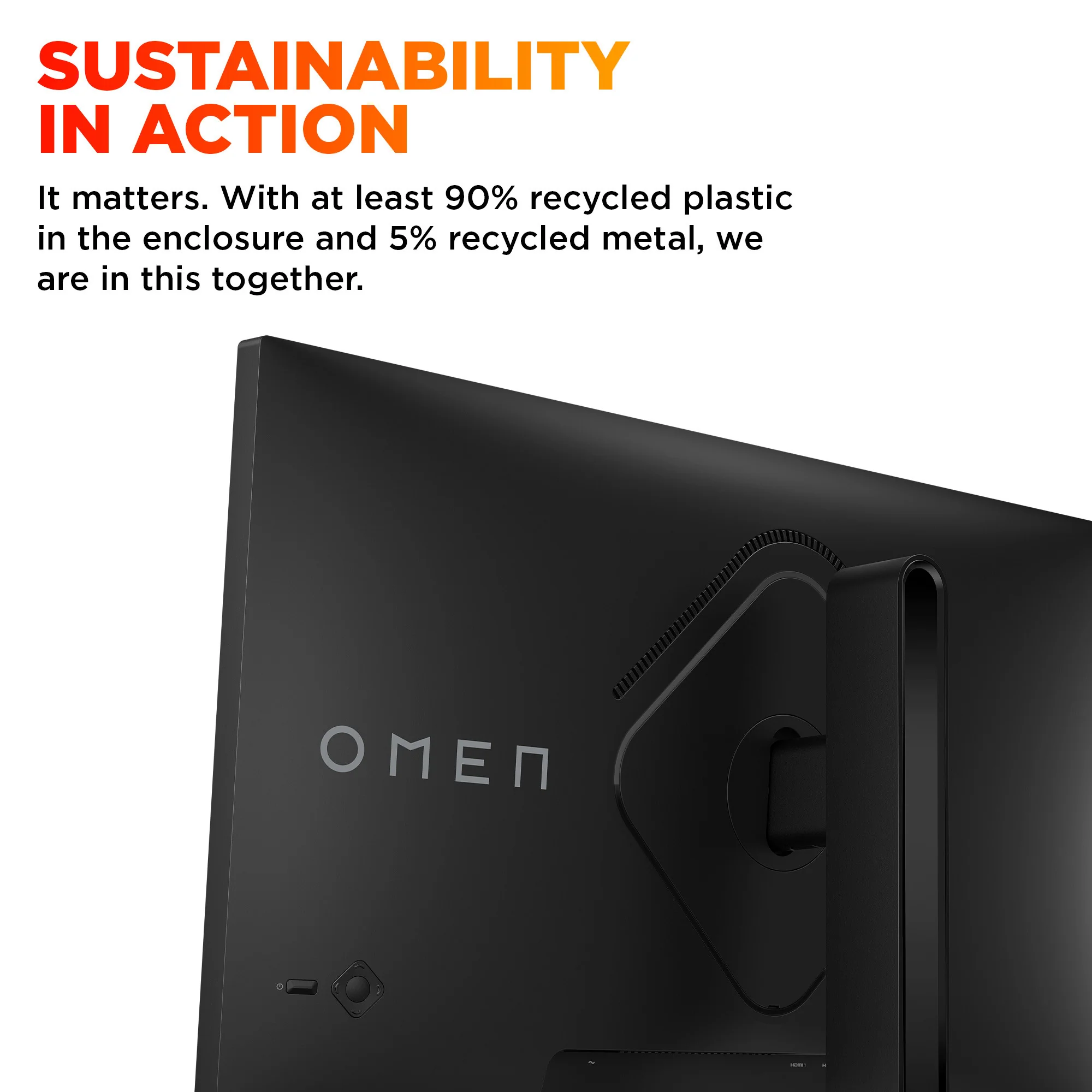 OMEN 27 inch QHD 180Hz Gaming Monitor - OMEN 27q G2, 180 Hz, 95% Display P3, IPS; LCD, No integrated camera, HP Eye Ease (Eyesafe® certified) - Image 4