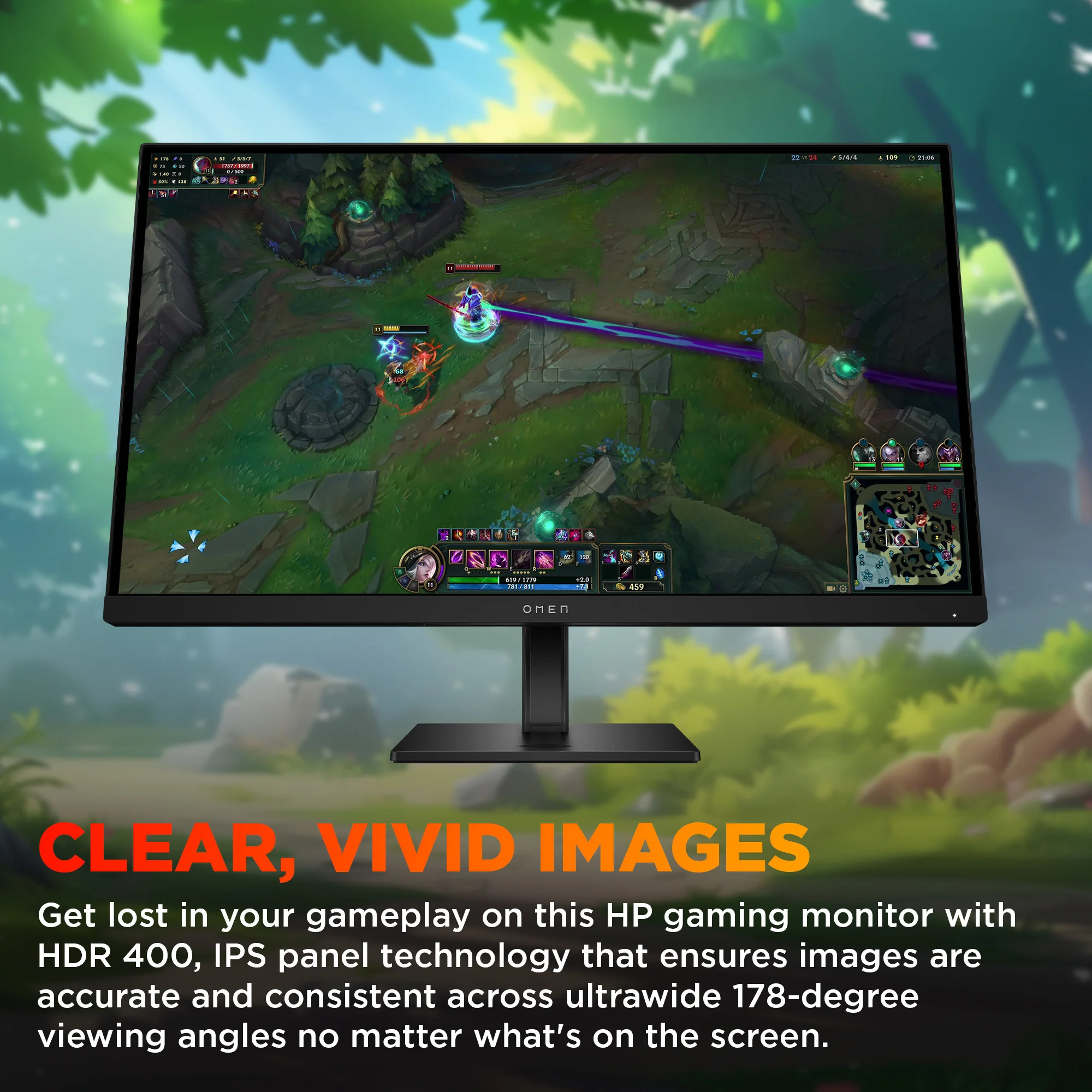 OMEN 27 inch QHD 180Hz Gaming Monitor - OMEN 27q G2, 180 Hz, 95% Display P3, IPS; LCD, No integrated camera, HP Eye Ease (Eyesafe® certified) - Image 5