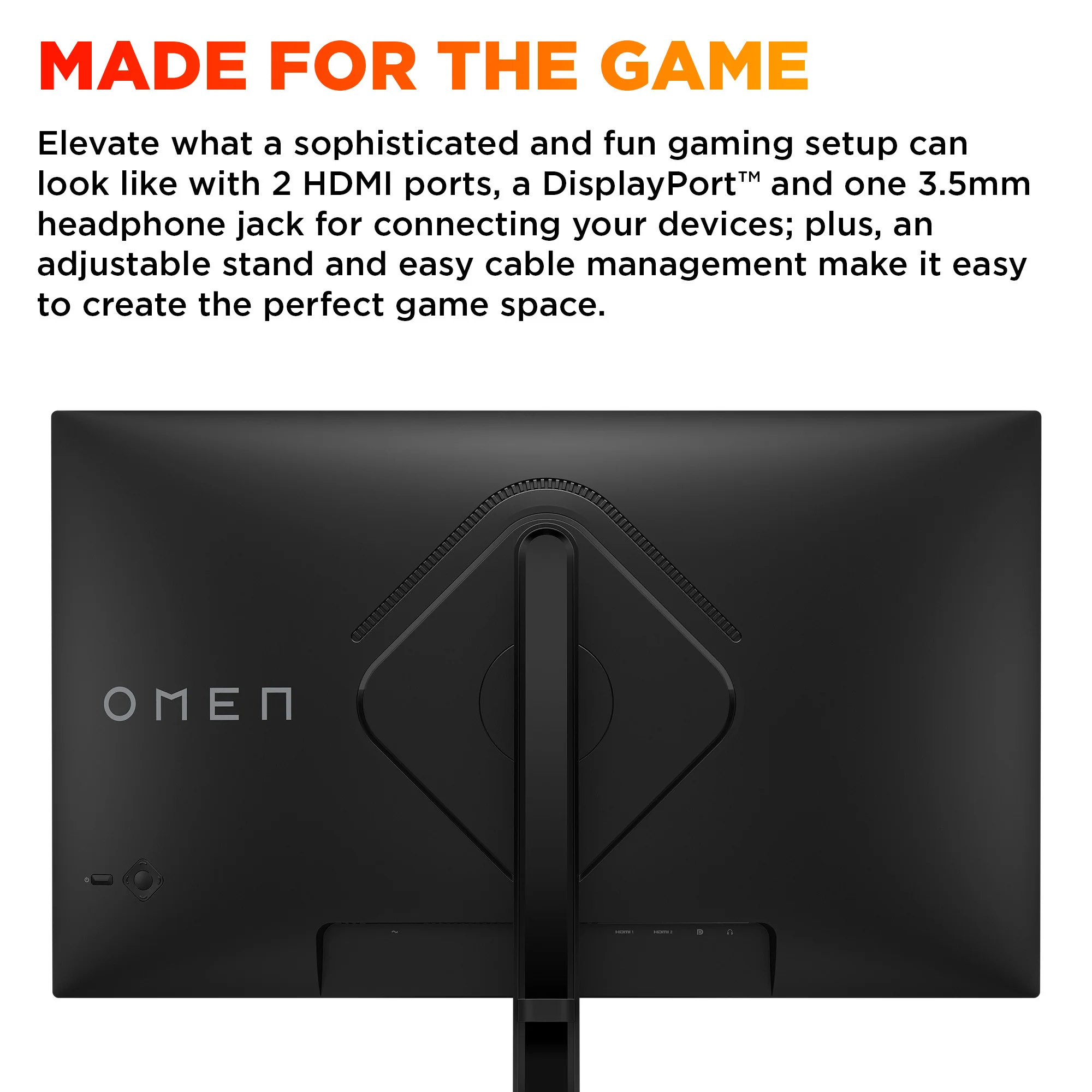 OMEN 27 inch QHD 180Hz Gaming Monitor - OMEN 27q G2, 180 Hz, 95% Display P3, IPS; LCD, No integrated camera, HP Eye Ease (Eyesafe® certified) - Image 6