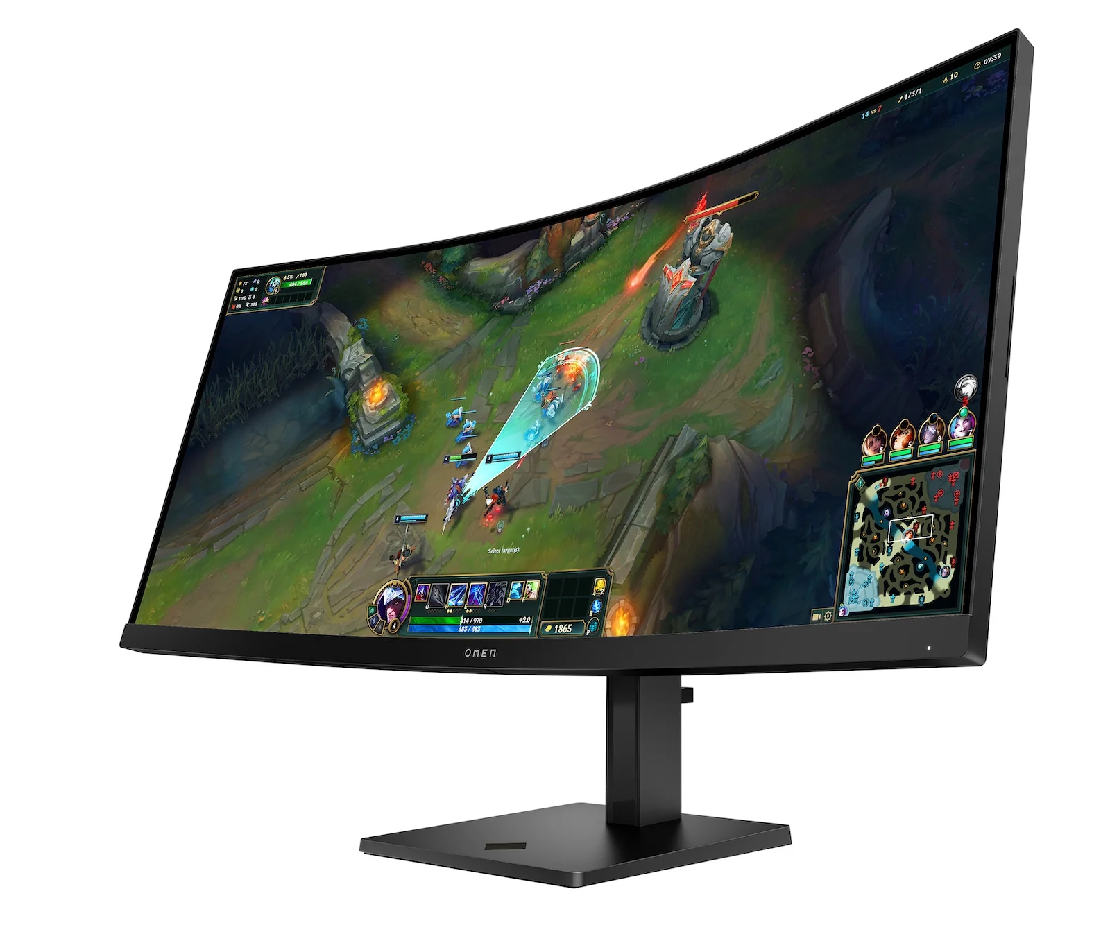OMEN 34 inch WQHD 180Hz Curved Gaming Monitor - OMEN 34c G2, 180 Hz, 99% sRGB; 95% Display P3, VA; LCD, No integrated camera, HP Eye Ease (Eyesafe® certified) - Image 10