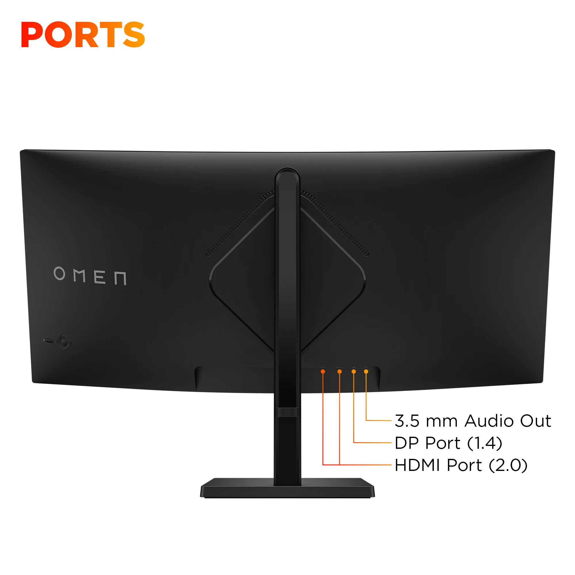 OMEN 34 inch WQHD 180Hz Curved Gaming Monitor - OMEN 34c G2, 180 Hz, 99% sRGB; 95% Display P3, VA; LCD, No integrated camera, HP Eye Ease (Eyesafe® certified) - Image 8