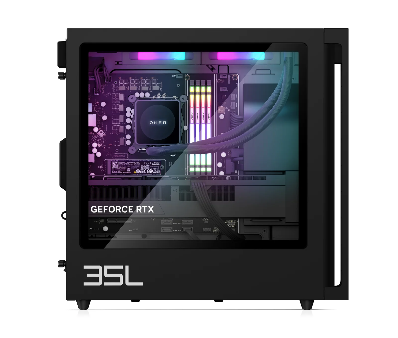 OMEN 35L Gaming Desktop GT16-0034na PC, Windows 11 Home, Intel® Core™ Ultra 7, 32GB RAM, 1TB SSD, 1TB HDD, NVIDIA® GeForce RTX™ 5080, Black - Image 4