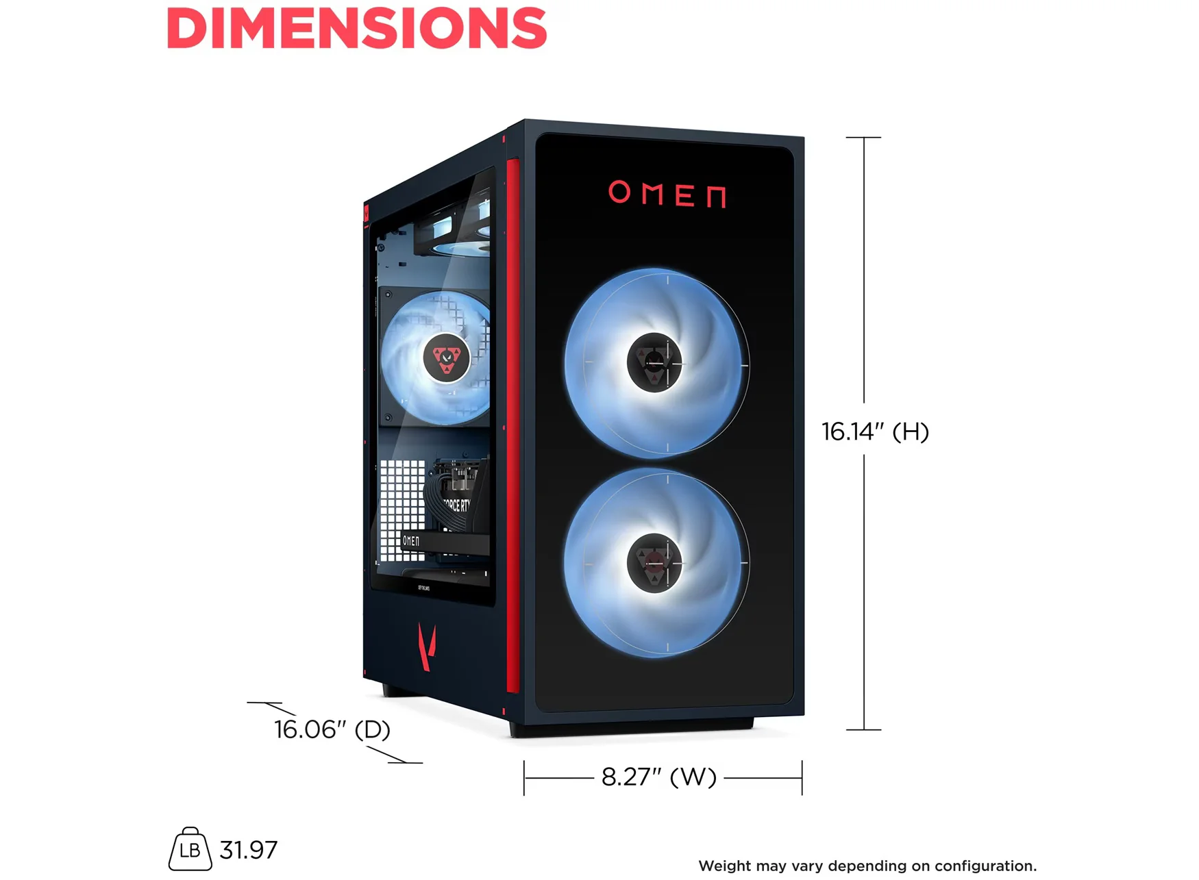 OMEN 35L Gaming Desktop GT16-0120na PC, Windows 11 Home, Intel® Core™ i7, 32GB RAM, 1TB SSD, NVIDIA® GeForce RTX™ 5060, Navy - Image 5