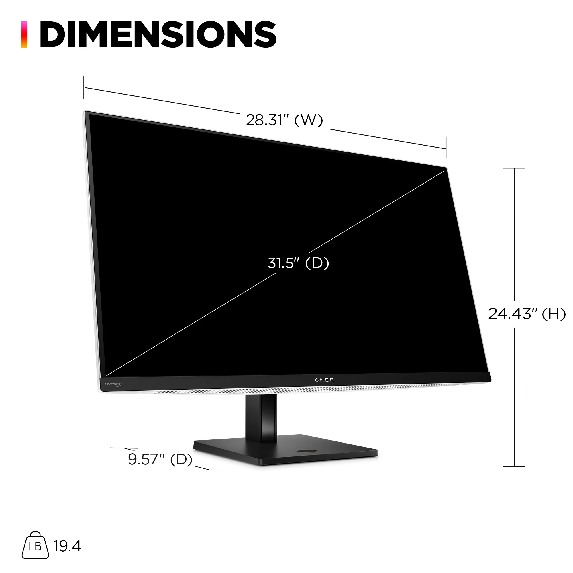 OMEN Transcend 31.5 inch UHD 240Hz OLED Gaming Monitor - OMEN Transcend 32, 240 Hz, 100% sRGB; 100% BT.709; 80% BT.2020; 99% Display P3; 97.5% Adobe RGB, QD-OLED, No integrated camera, HP Eye Ease (Eyesafe® certified) - Image 10