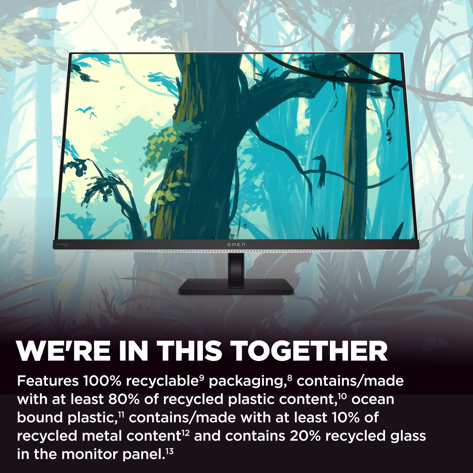 OMEN Transcend 31.5 inch UHD 240Hz OLED Gaming Monitor - OMEN Transcend 32, 240 Hz, 100% sRGB; 100% BT.709; 80% BT.2020; 99% Display P3; 97.5% Adobe RGB, QD-OLED, No integrated camera, HP Eye Ease (Eyesafe® certified) - Image 7
